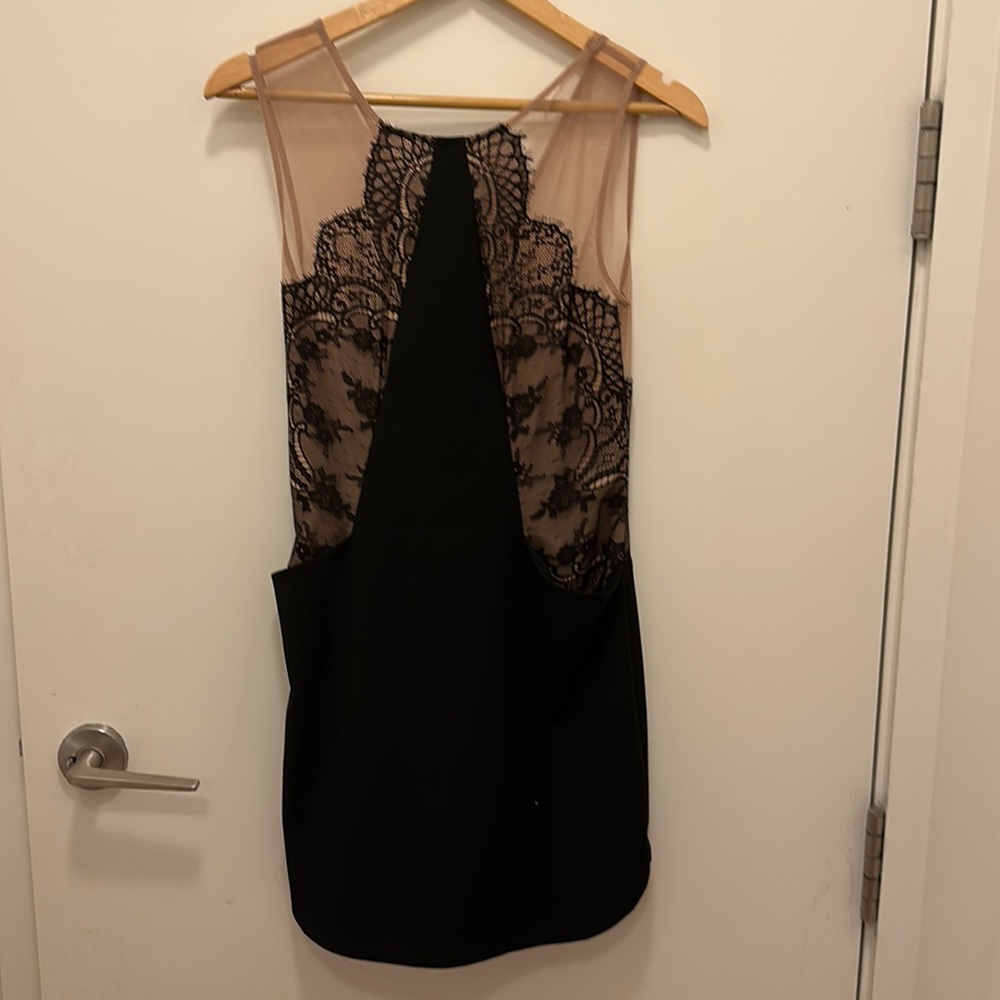 Bcbg sheer and black dress